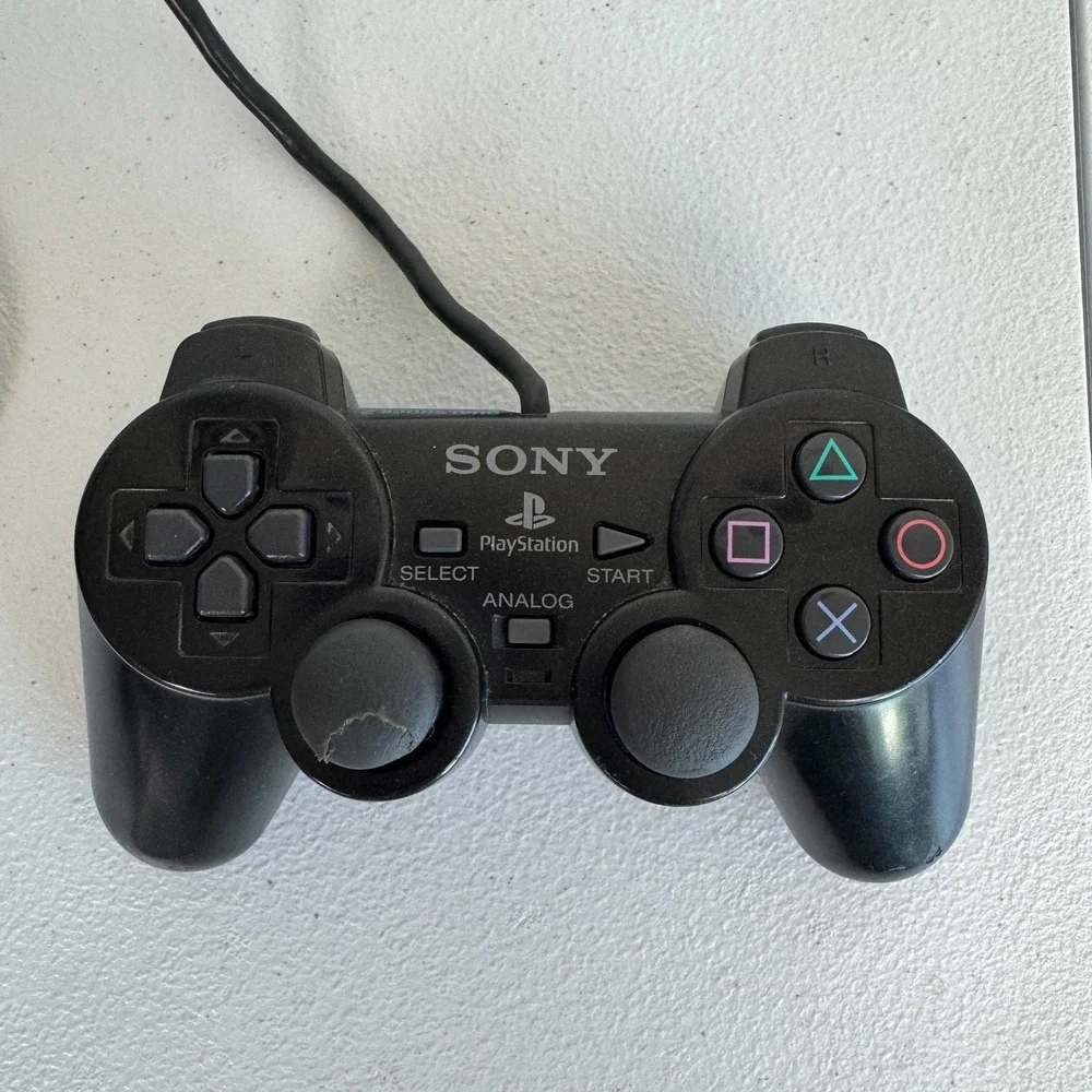 Sony PS2 DualShock 2 Controller Black OEM SCPH-10010 Wired Analog